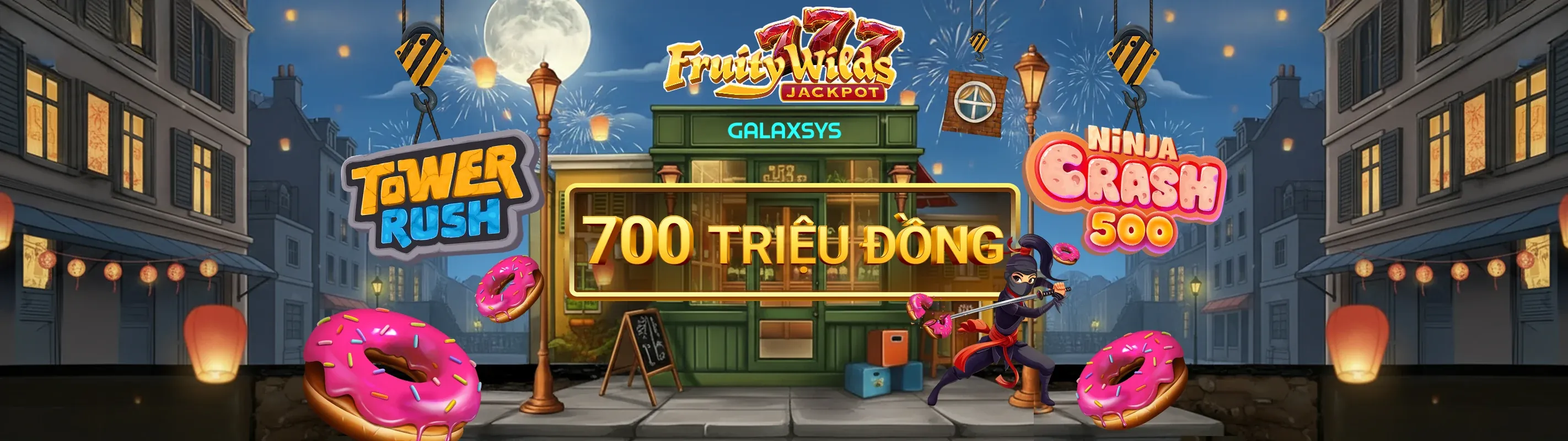 Hình ảnh chính thức của 7777x với các trò chơi đa dạng